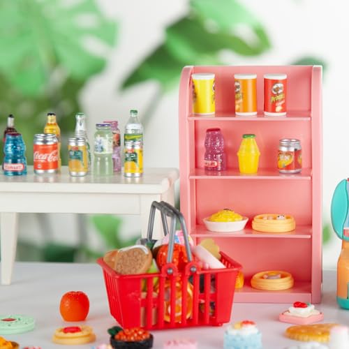 164Pcs Mini Shopping Cart Basket Supermarket Metal Handcart Trolley DollHouse Toy N4916