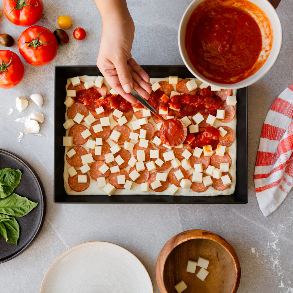 Chef Pomodoro Detroit Style Pizza Pan, 14 x 10", Anodized Aluminum X2414