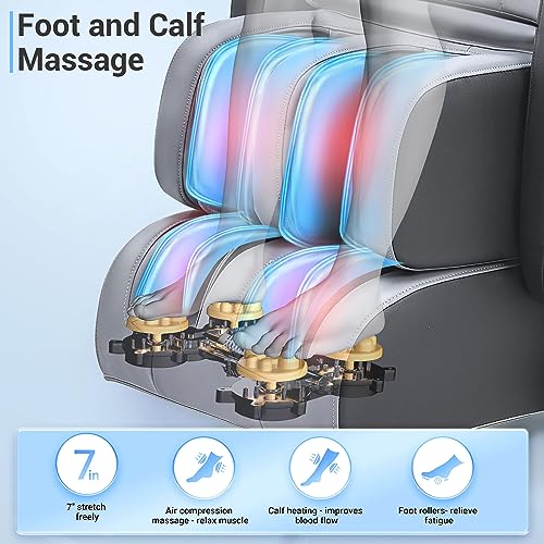 Full Body Zero Gravity Shiatsu Massage Chair with Heat and Foot Massage Q658