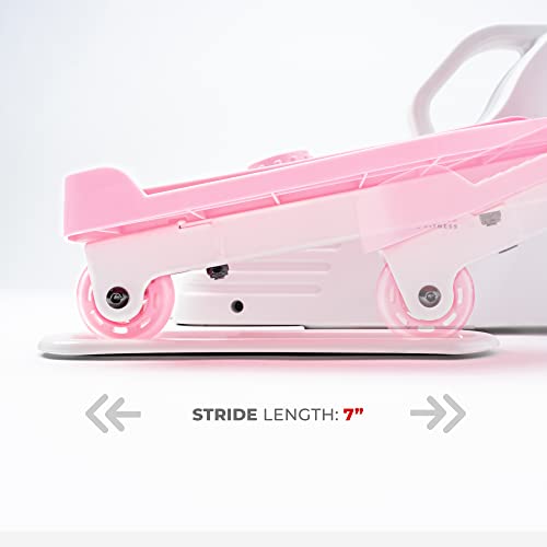 Sunny Health & Fitness Under Desk Elliptical Exerciser, Magnetic, Pink Y689540