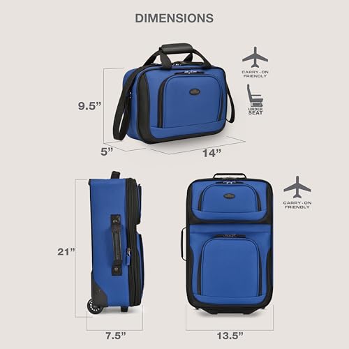 U.S. Traveler Rio Expandable Carry-on Luggage, Orange R95197
