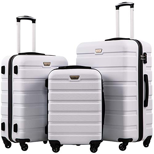 Coolife Luggage 4 Piece Set Spinner Hardshell TSA Lock P1083