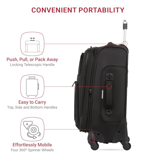 SwissGear Sion Softside Expandable Roller Luggage 3 Piece Set N784870