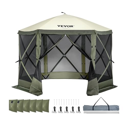 VEVOR Pop Up Gazebo Screen Tent 10x10ft with Mosquito Netting B21209
