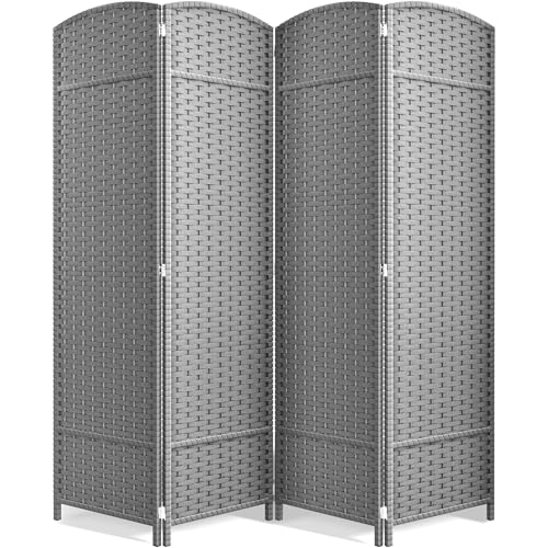 Sorbus 8-Panel Black Room Divider, 6 ft Tall Folding Privacy Screen T242