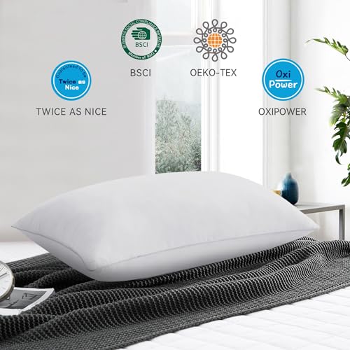 puredown® Goose Feathers and Down White Pillows King Size Set of 2 G471477