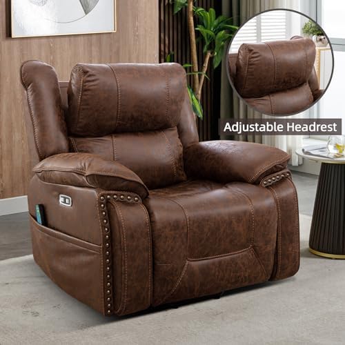 Phoenix Home Dual Motor Power Lift Chair with Massage and Heat, Brown I97460
