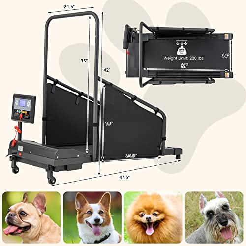 Goplus Dog Treadmill Pet Running Machine for Small/Medium Dogs Indoor Exercise with Remote Control N151