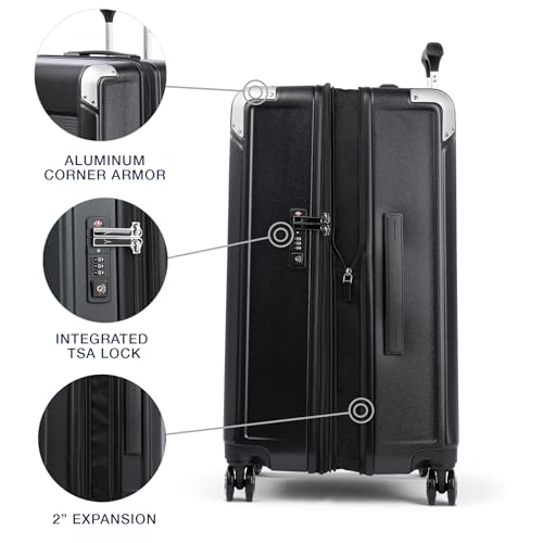 Travelpro Platinum Elite Hardside Expandable Carry-On Luggage, 8 Wheel Spinner, TSA Lock, 20-Inch X826544