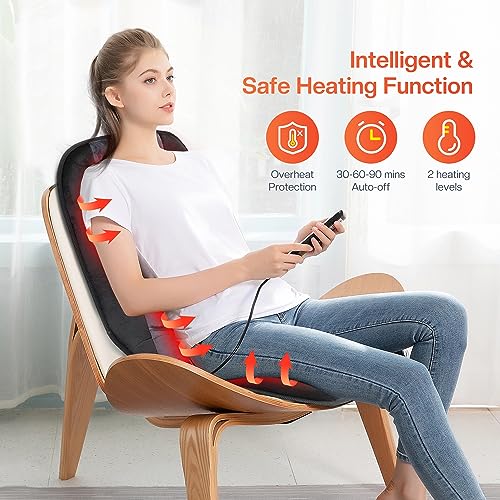 CILI Massage Chair Pad with Heat, Back Massager for Office Chair Y9611