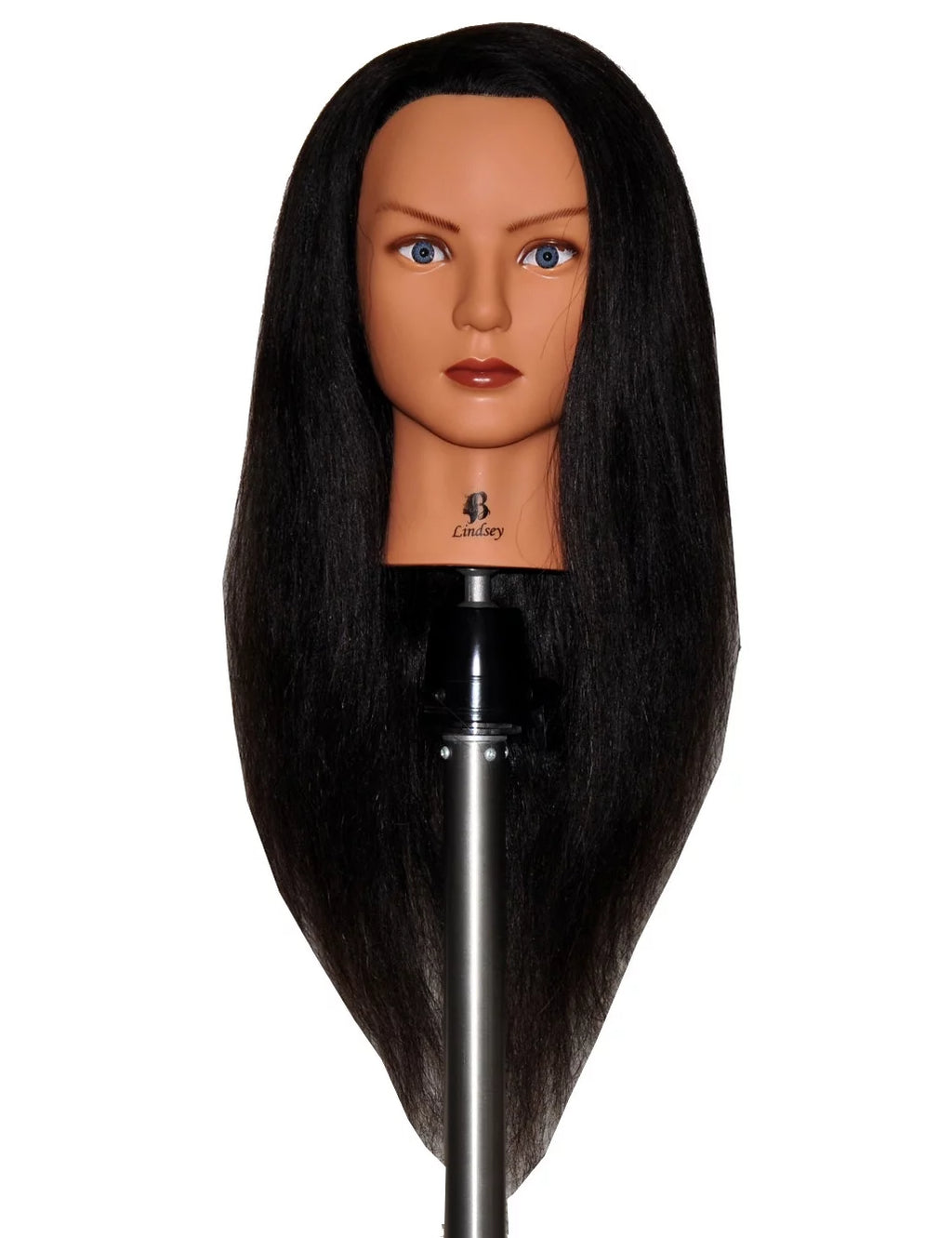 Bellrino 24 " Cosmetology Mannequin Manikin Training Head with Human Hair - Lindsey