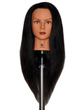 Bellrino 24 " Cosmetology Mannequin Manikin Training Head with Human Hair - Lindsey