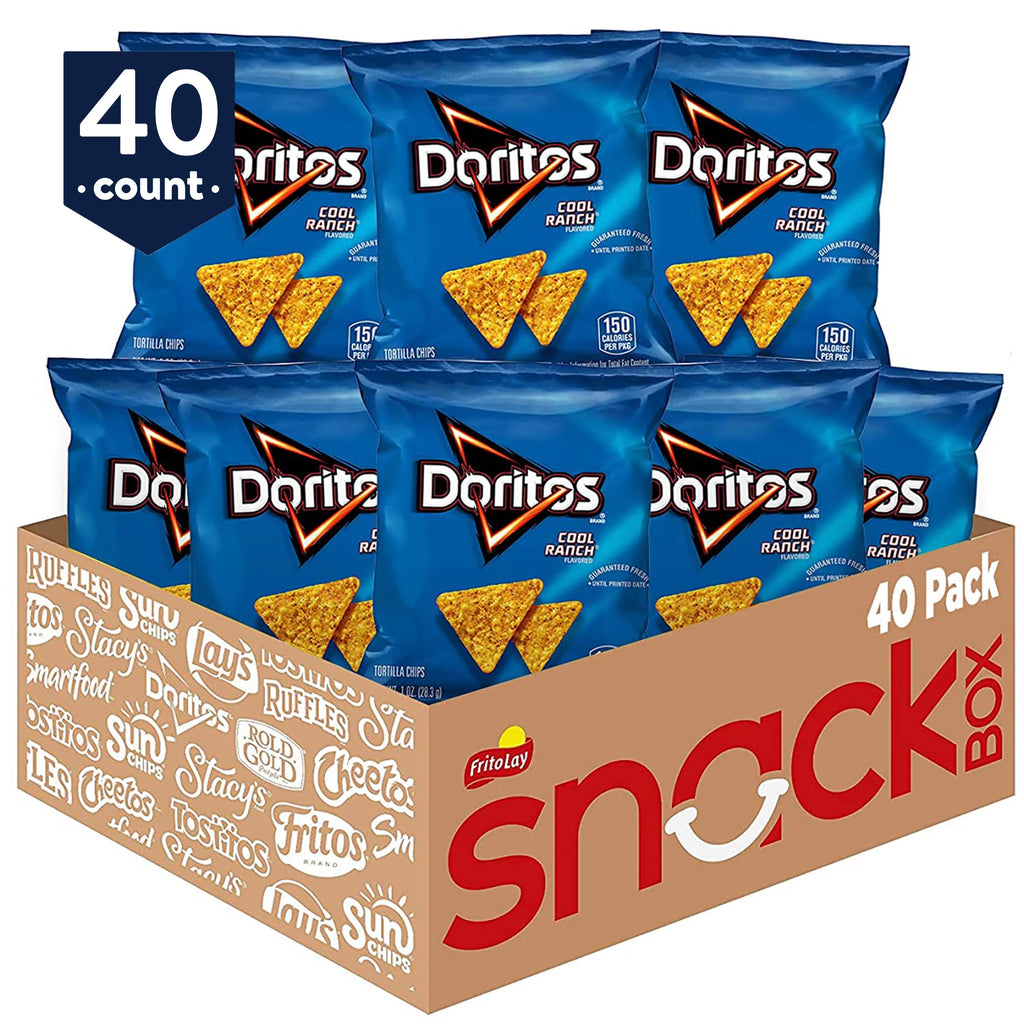 Doritos Cool Ranch Tortilla Chips, 1 oz Bags, 40 Count D8153