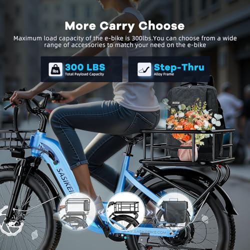 1500W Electric Bike for Adults, 48V 20AH Removable Battery Step-Thru, 24" Fat Tire Y988340