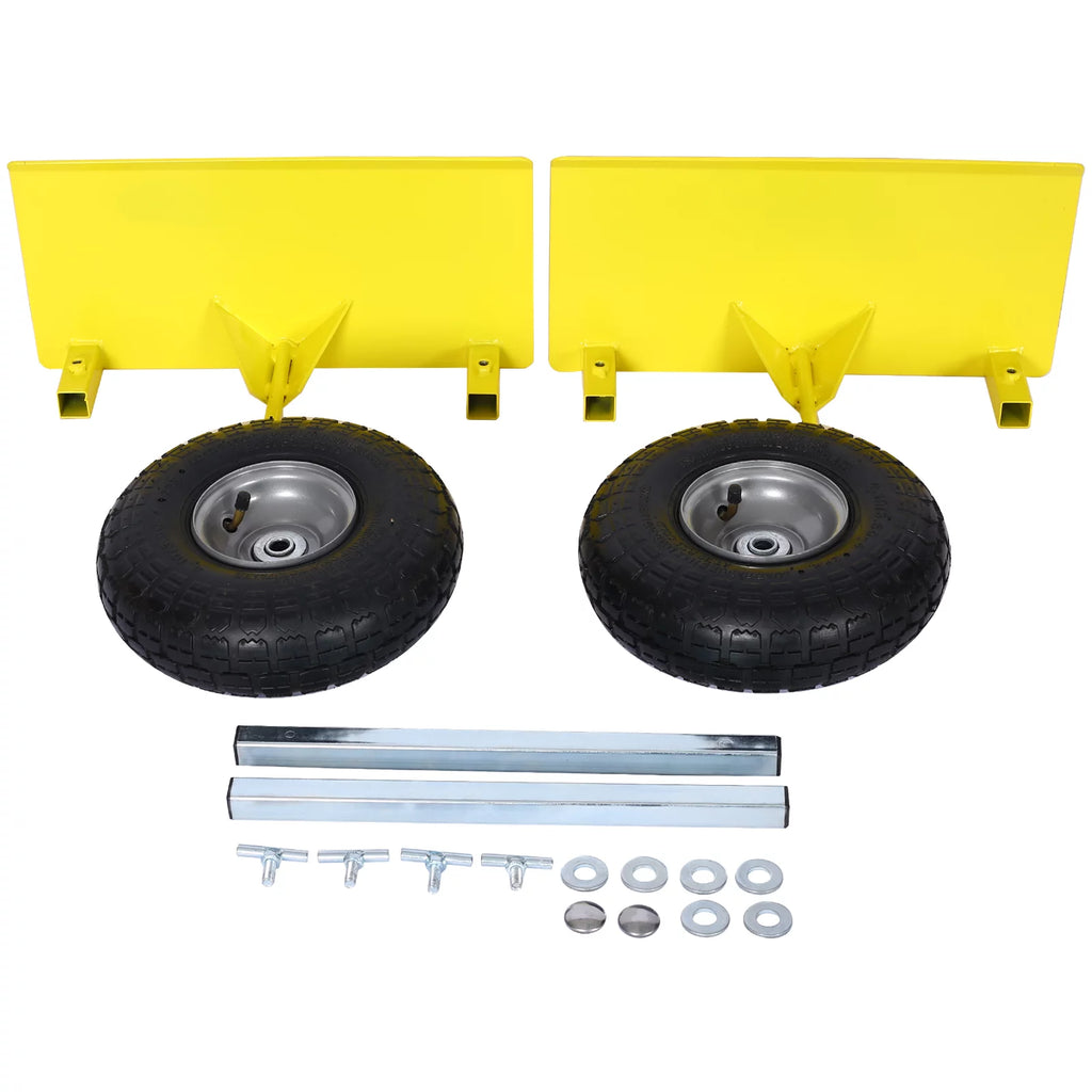 Heavy Duty Panel Dolly with 10" Pneumatic Wheels, 600LBS Capacity, Yellow Q704452