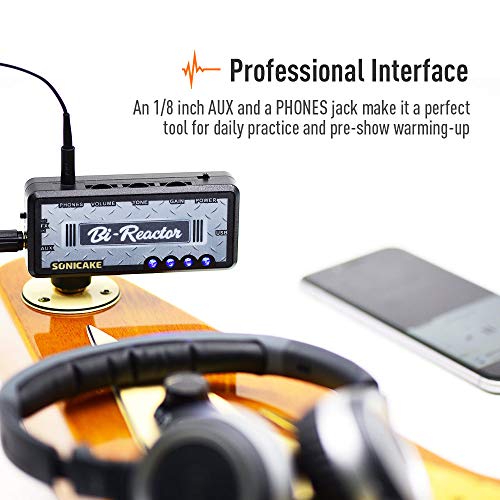 SONICAKE Guitar Headphone Amp Mini Rechargeable Plug-in V111762