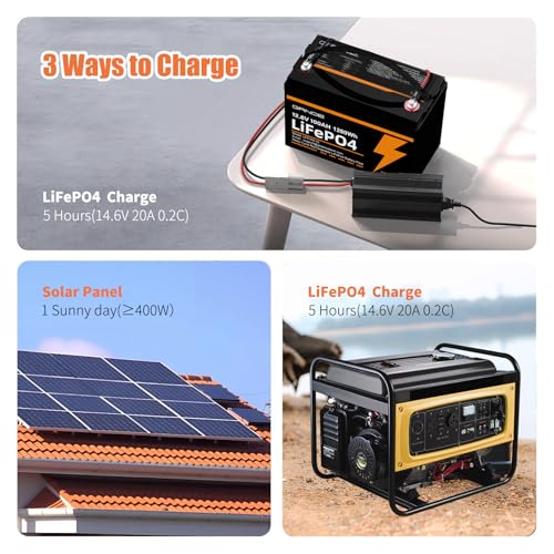 12V 100Ah LiFePO4 Battery Group 31 with Built-in 100A BMS G9732