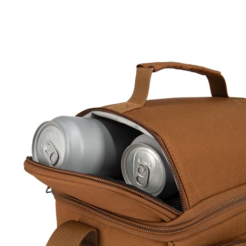 Carhartt Insulated 12 Can Two Compartment Lunch Cooler Bag, Black S79886