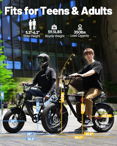 20"/16" Electric Bike 1500W Fat Tire Full Suspension for Adults G62143