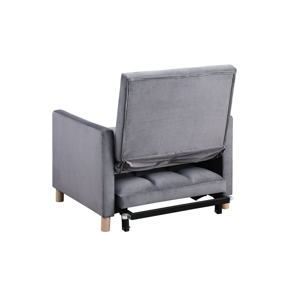 Holaki Convertible Sleeper Sofa Chair Bed with Pillow, Velvet, for Living Room M997