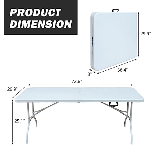 Portable Plastic Folding Table 4ft Heavy Duty Indoor Outdoor Y145657