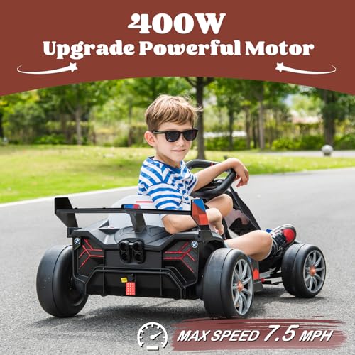 BMW Licensed 36V Electric Drift Go Kart for Kids, 7.5 MPH, Black W284