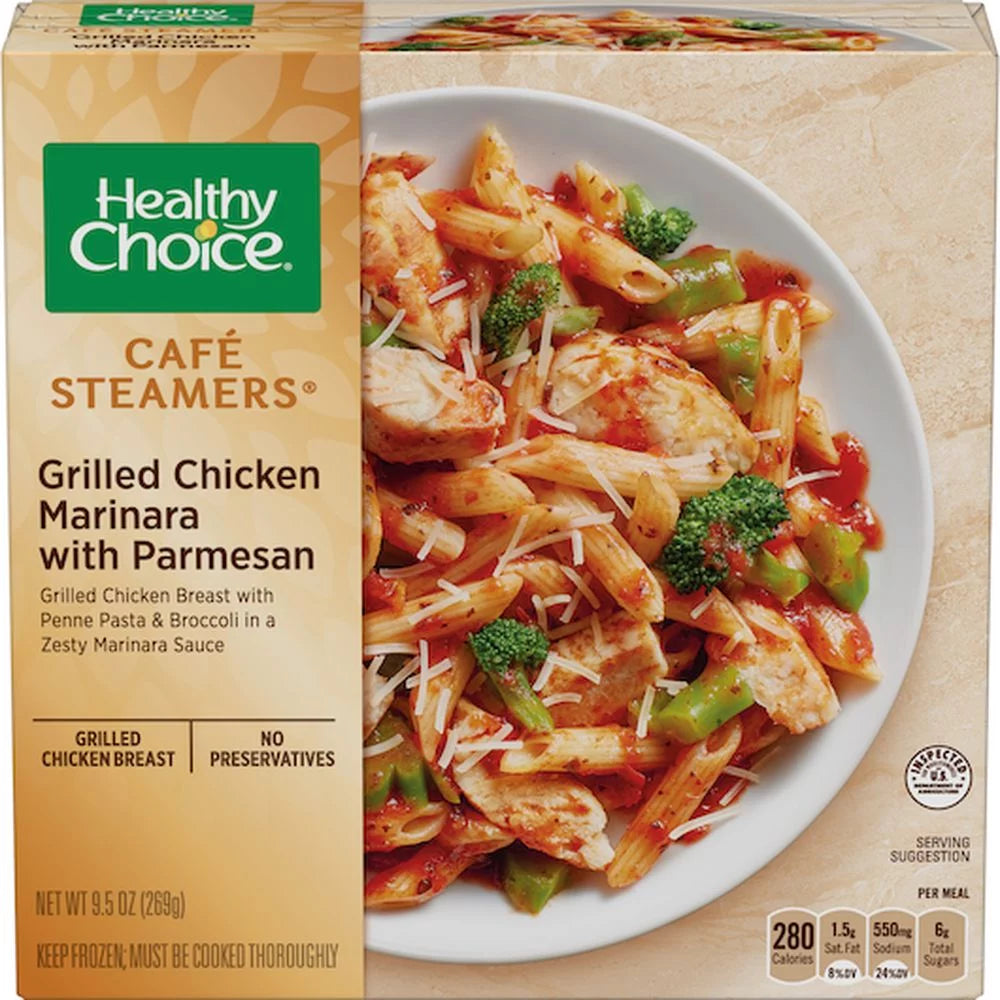 Healthy Choice Cafe Steamers Grilled Chicken Marinara with Parmesan, 9.5 oz, 8-Pack X236