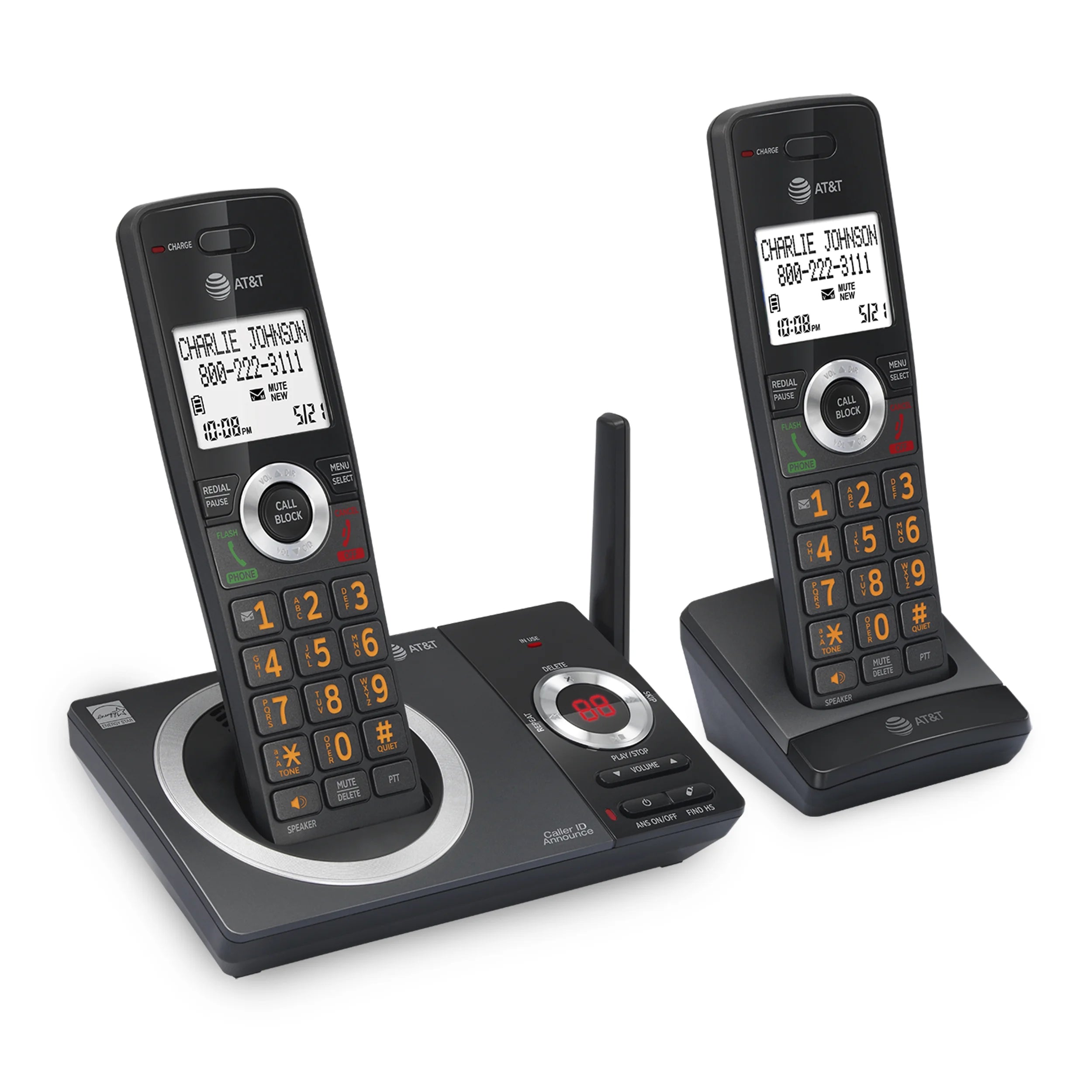 AT&T 2-Handset Expandable Cordless Phone with Answering System, CL82219 Y967421