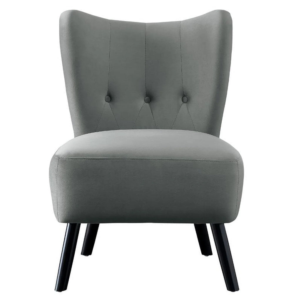 Pemberly Row Contemporary Velvet Accent Chair, Gray A8637