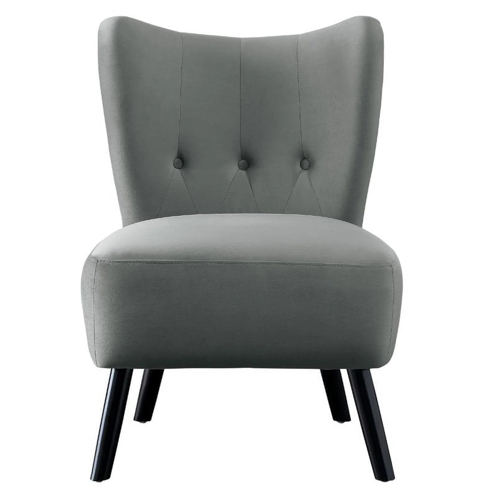 Pemberly Row Contemporary Velvet Accent Chair, Gray A8637