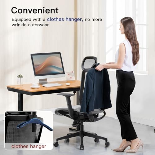 COMHOMA Ergonomic Big and Tall Gaming Chair 350 LBS with Lumbar Support, Black O381