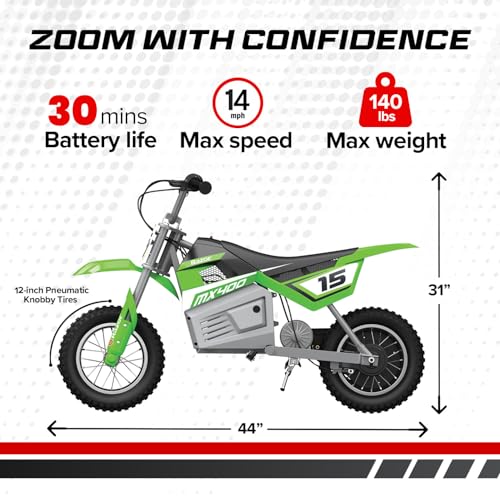 Razor MX400 Dirt Rocket Electric Dirt Bike, Green W579