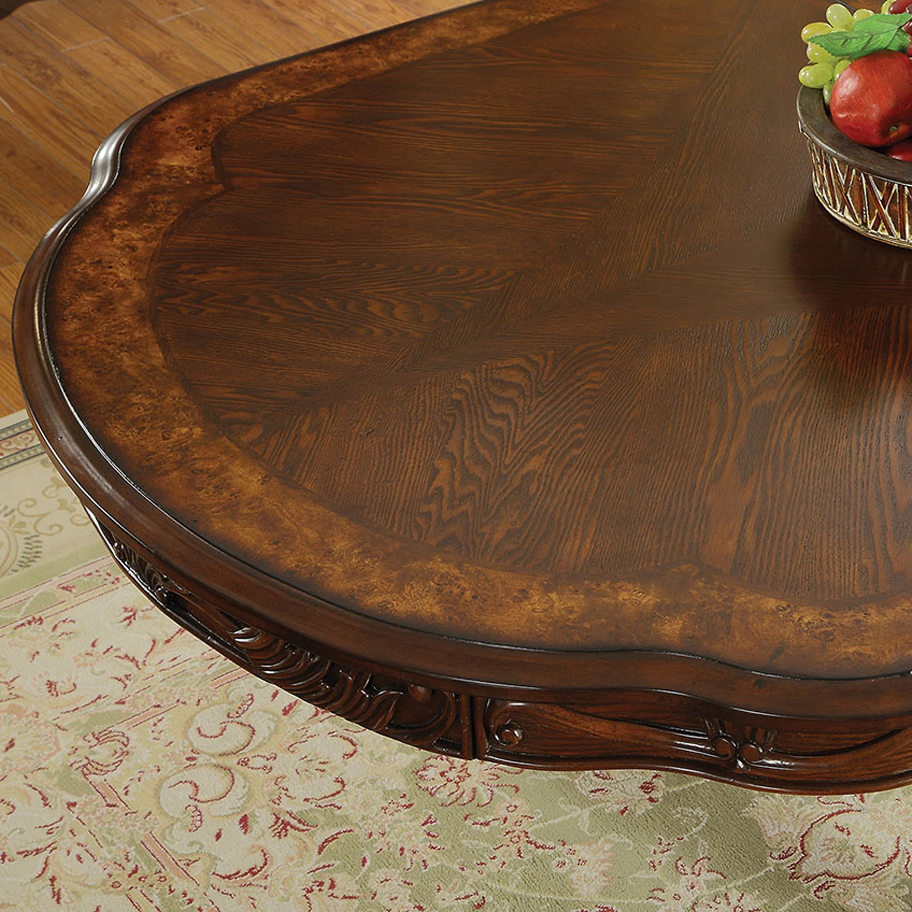 Furniture of America Rutherford Cherry Solid Wood 7-Piece Dining Table Set B789