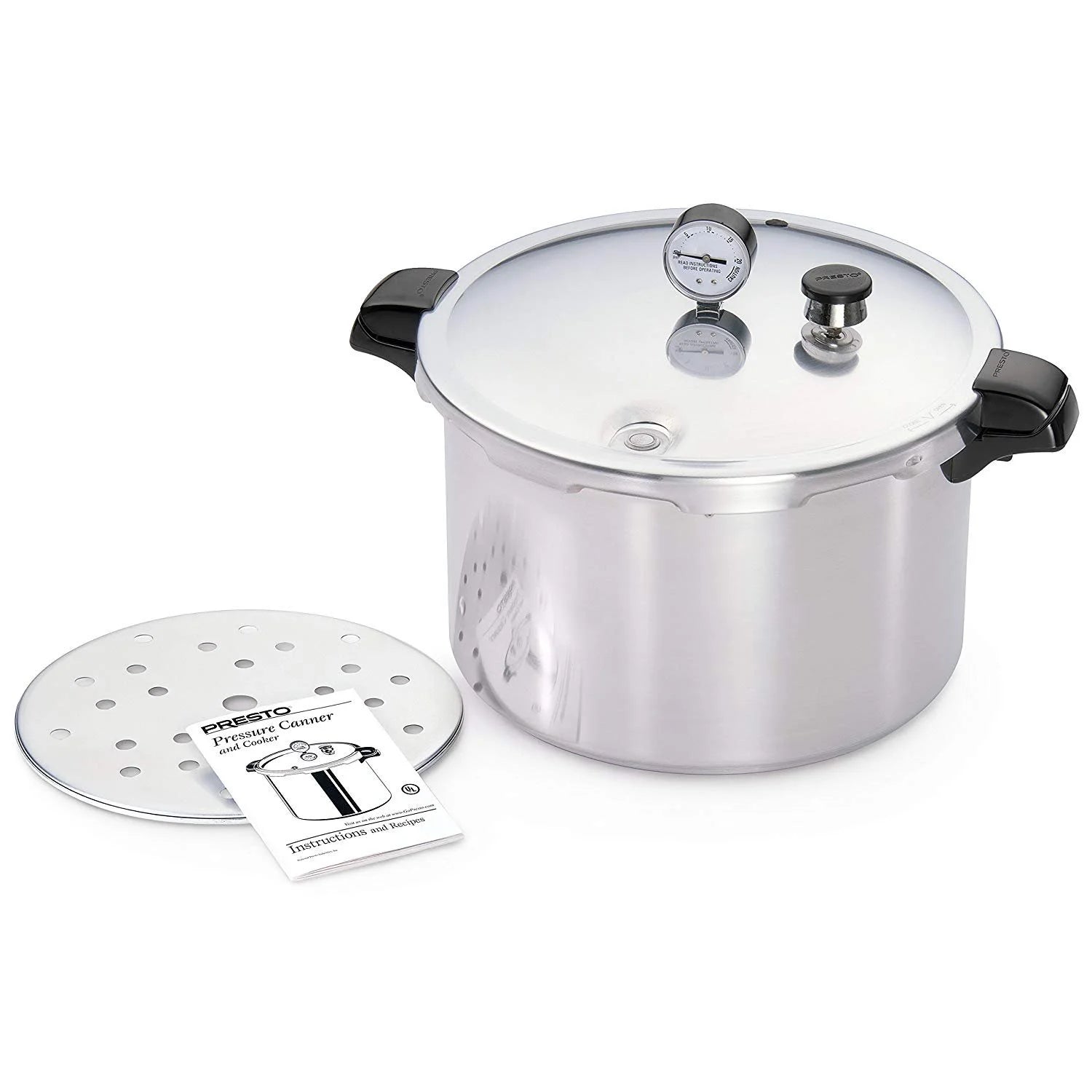Presto 01755 16-Quart Aluminum Pressure Canner, Silver C401736