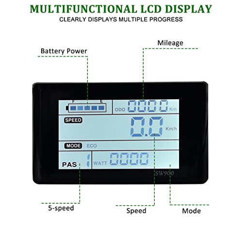 Ktaxon Electric Bike Conversion Kit 48V 1000W 26" Wheel with LCD Display W65076