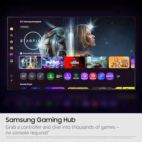 Samsung 43-Inch Crystal UHD U8000F 4K Smart TV (2025 Model) H556