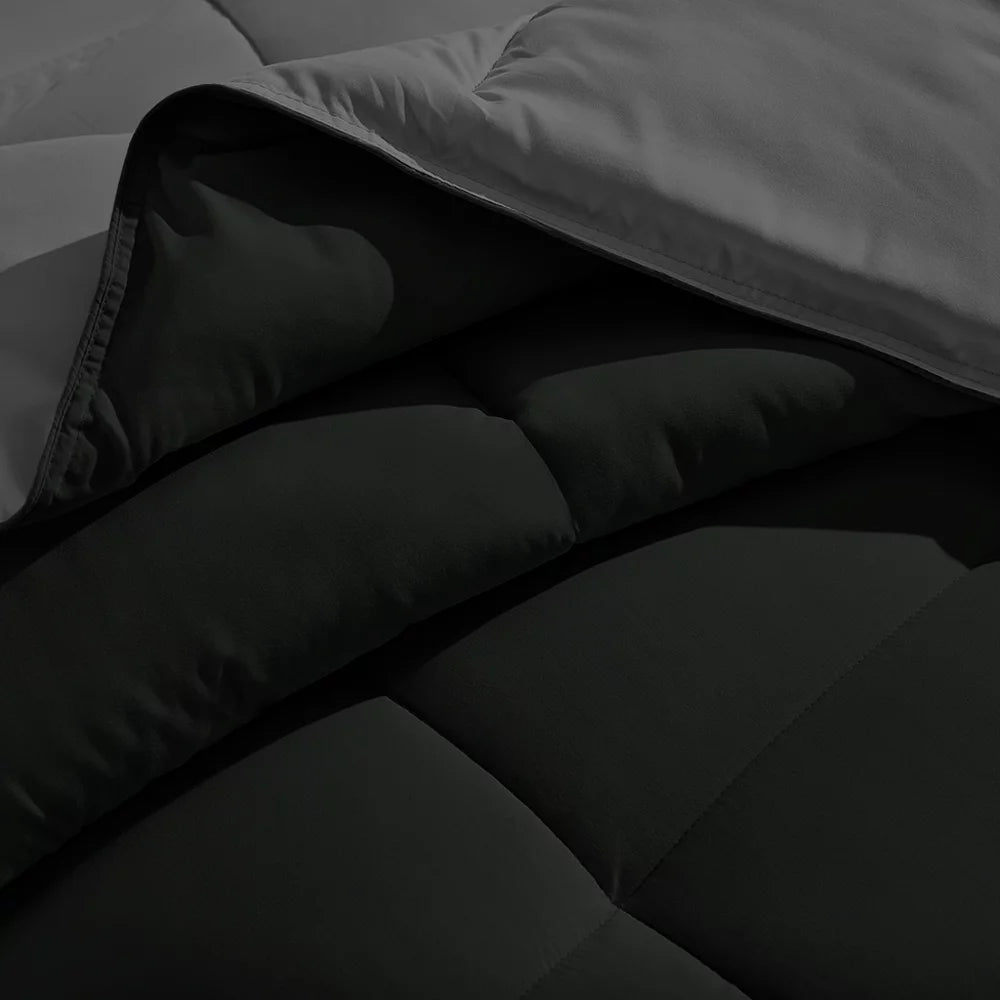 Bare Home 1800 Collection Plush Comforter King, Reversible Washable L8346