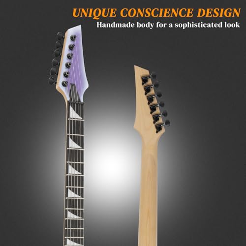 Ktaxon 39" Electric Guitar Starter Kit with 20W Amp, Matte Black H32428