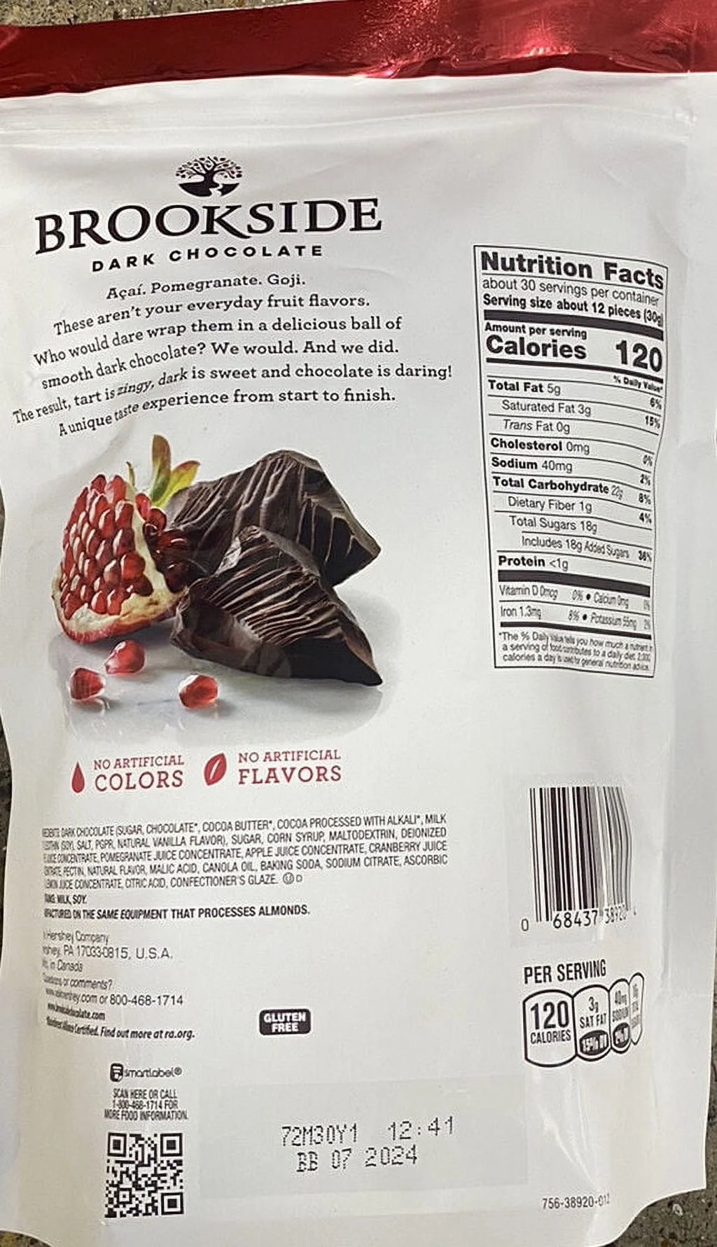 2x Brookside Dark Chocolate Pomegranate Candy 32 Oz Bag V36130