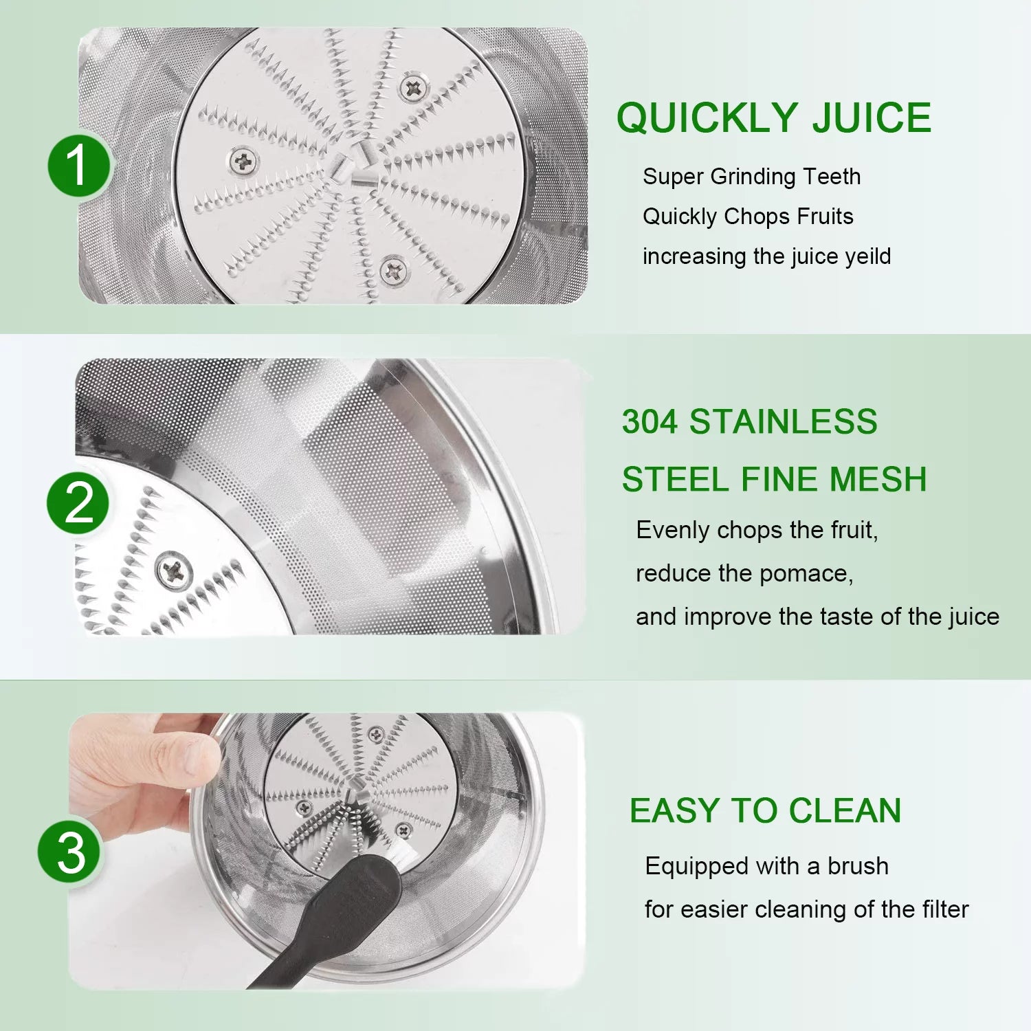 AICOOK Centrifugal Juicer for Fruits and Vegetables, 400W, Stainless Steel, 2 Speeds J616371