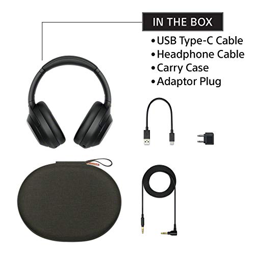 Sony WH-1000XM4 Wireless Noise Canceling Overhead Headphones with Mic, Black M386335