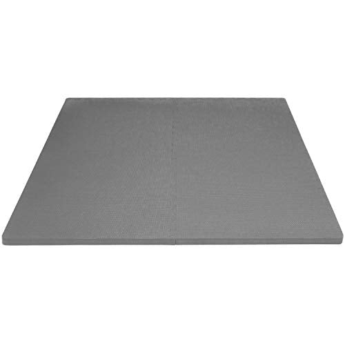 ProsourceFit Extra Thick Puzzle Exercise Mat, EVA Foam Interlocking Tiles, Black, 3/4 inch, 24 Tiles Y76691
