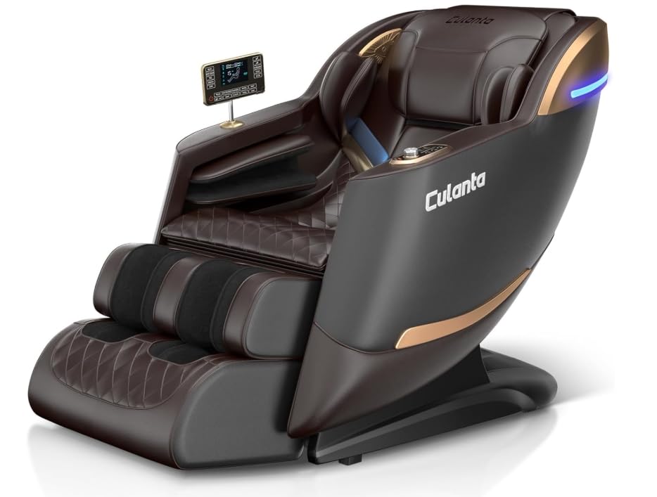 Culanta Massage Chair Full Body Zero Gravity SL-Track Shiatsu Recliner with Airbags and Heating (U1-Black) B954830