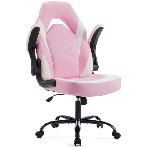 Sweetcrispy Ergonomic Gaming Desk Chair with Flip-up Armrest, Black Blue C253