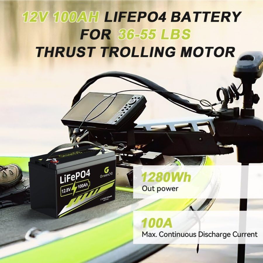 12V 100Ah LiFePO4 Battery Group 31 with Built-in 100A BMS U8702