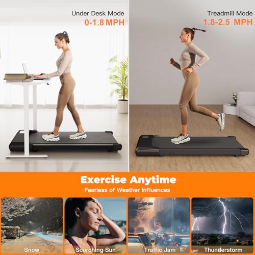 SupeRun Walking Pad, Under Desk Treadmill with Remote Control, 2.5 HP Y8357