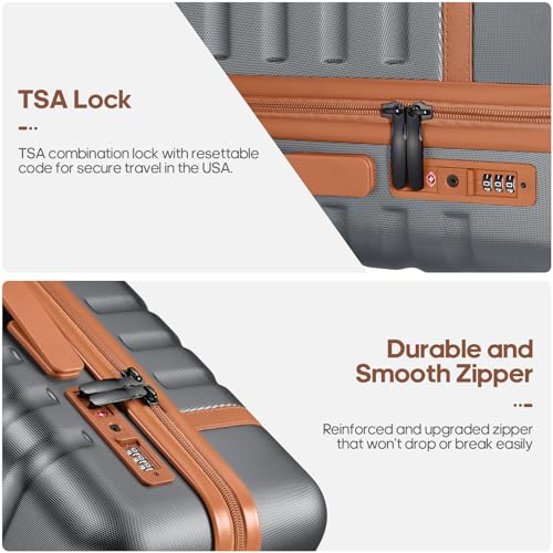 Luggage Sets 3 Piece, Carry On 20 Inch Hardside Suitcase with Spinner Wheels and TSA Lock J67858