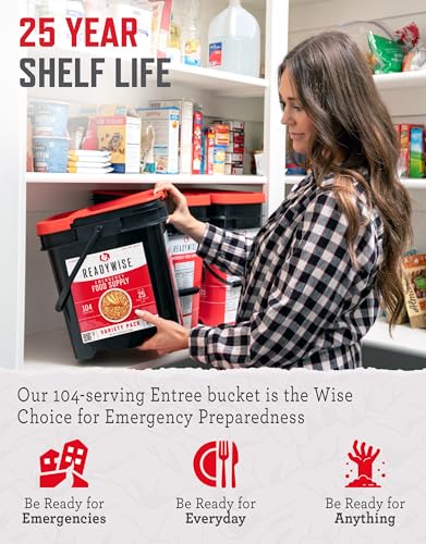 ReadyWise Emergency Food Supply 104 Servings Variety Pack Bucket A71005