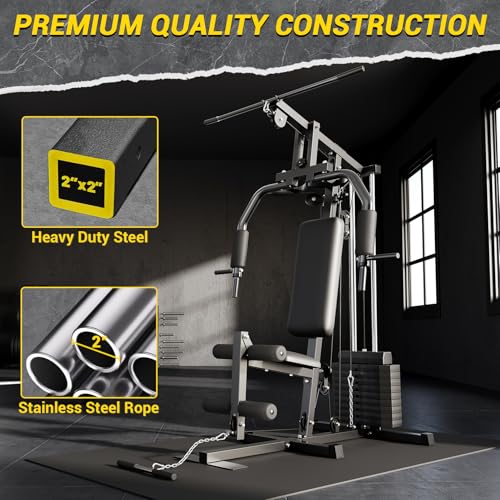 Home Gym Machine with 100LBS Weight Stack, Full Body Workout Station P32533
