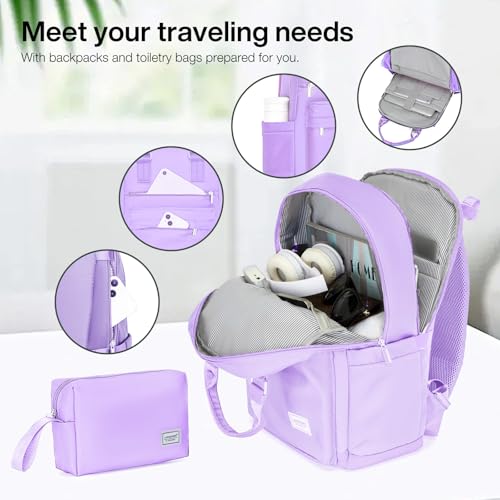 LARVENDER Luggage Sets 3 Piece, 20in Carry On PP Hardshell Suitcase with Spinner Wheels Q3160